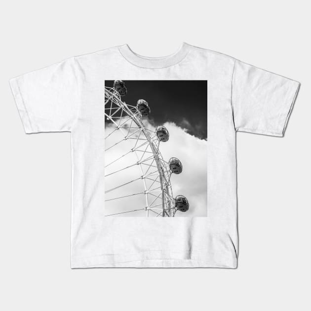 London Eye Pods in Monochrome Kids T-Shirt by GrahamPrentice